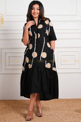 Black Gem Batik Dress | Kaftan, Bohemian Dress, Floral Dress, Boho Maxi Dress