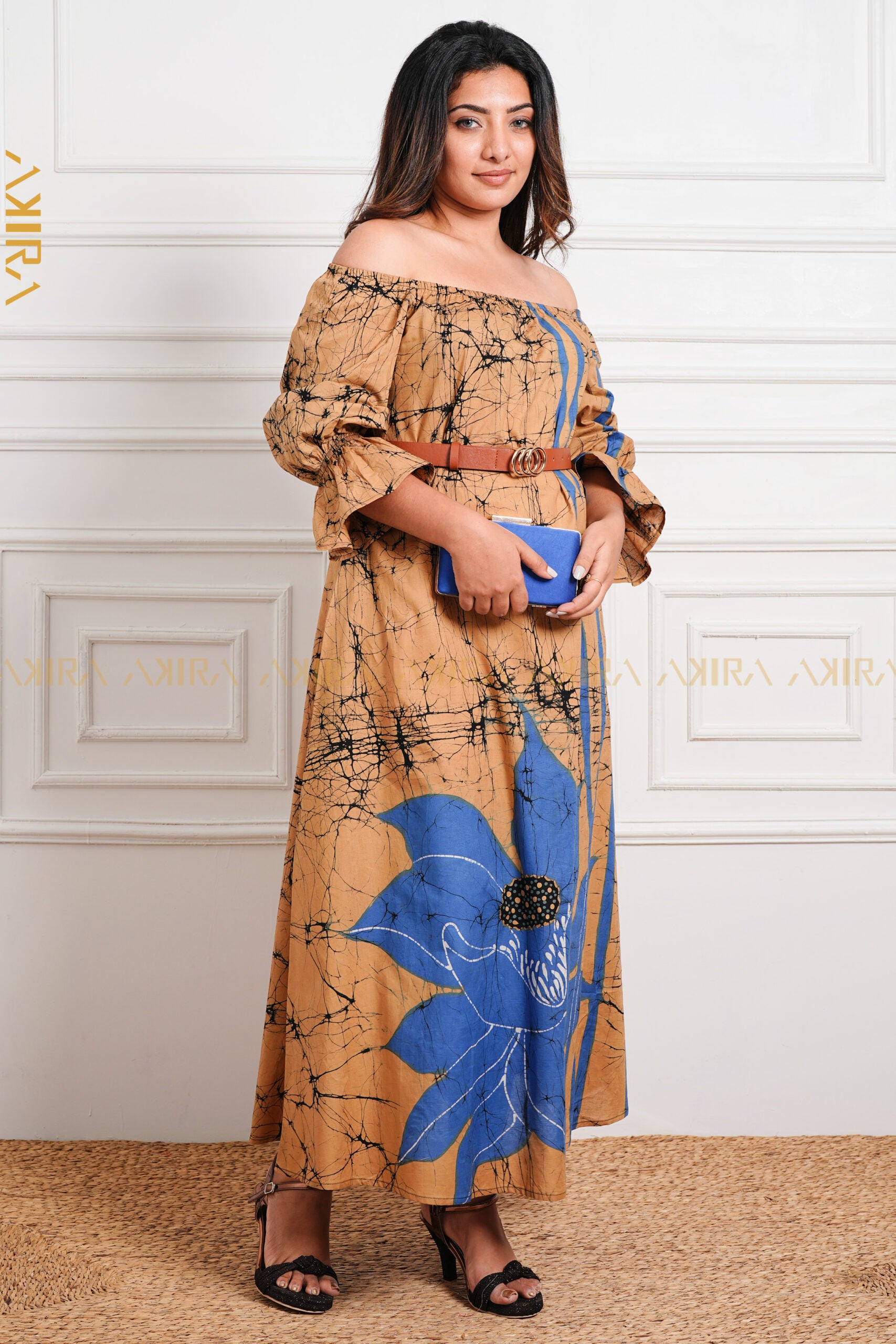 Under Blue Flora Dress | Kaftan, Bohemian Dress, Floral Dress, Boho Maxi Dress