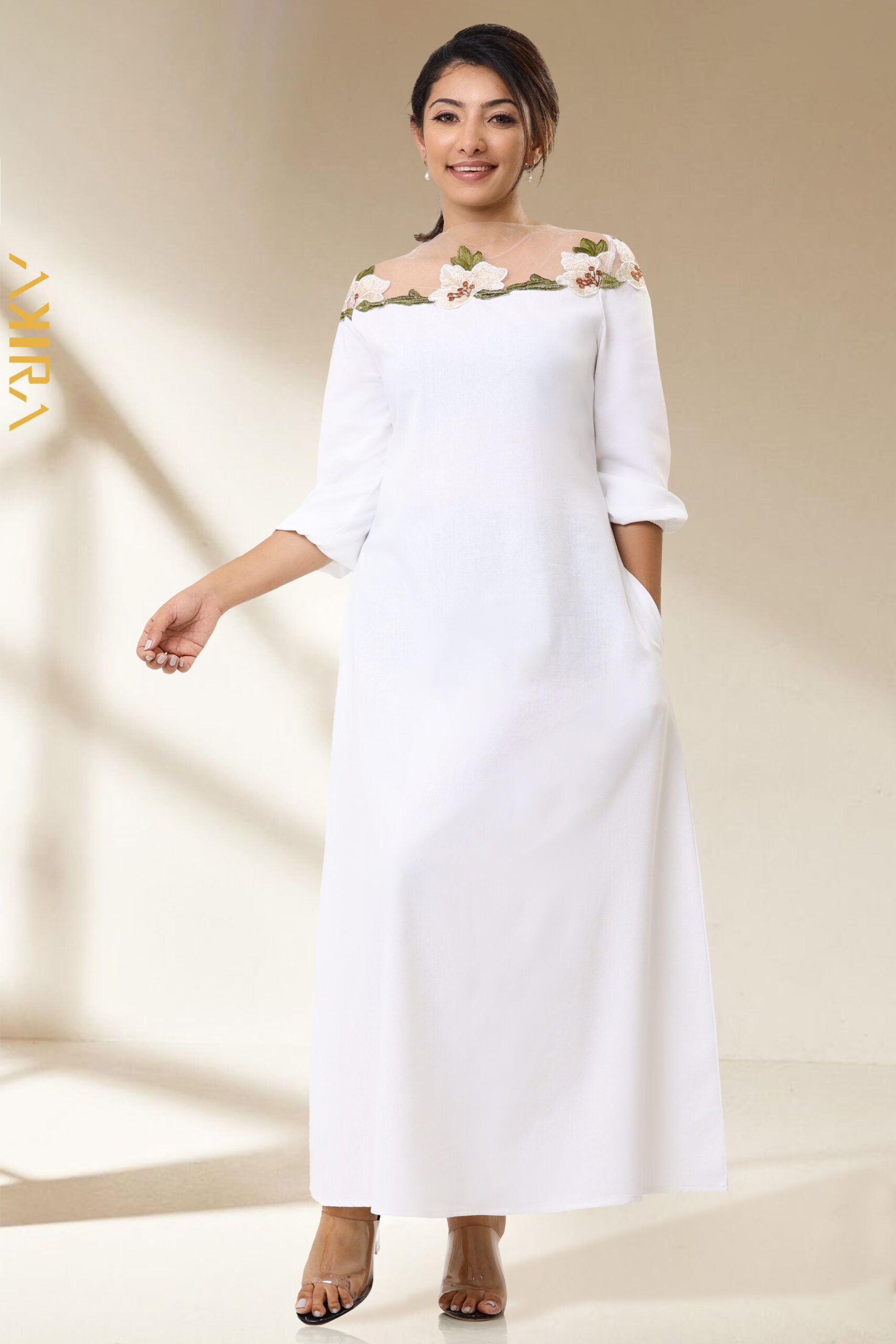 Sanorita Flowery Dress | Kaftan, Bohemian Dress, Floral Dress, Boho Maxi Dress