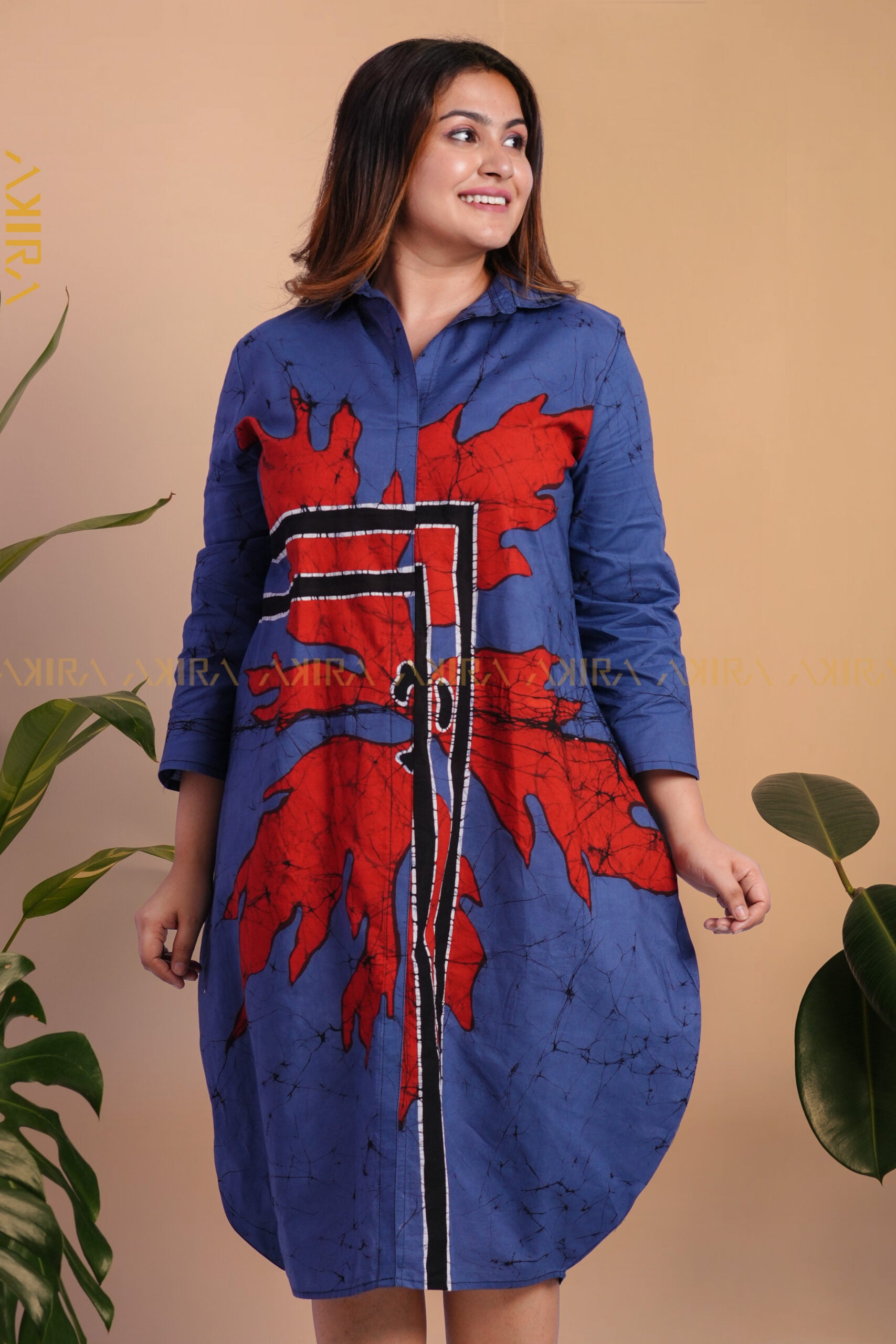 Red Voilet Batik Dress