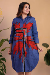 Red Voilet Batik Dress