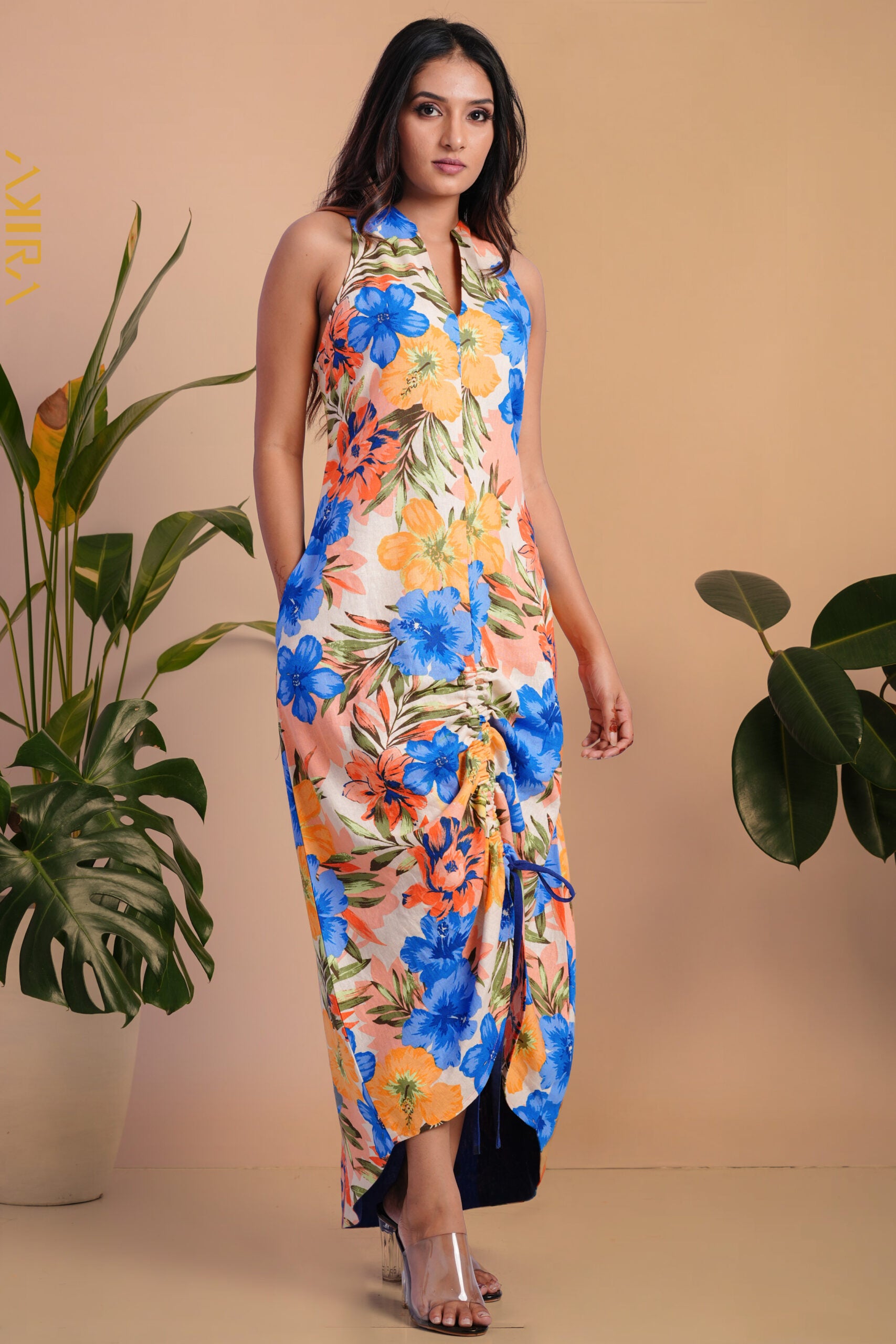 Watercolor Poppy Dress | Kaftan, Bohemian Dress, Floral Dress, Boho Maxi Dress