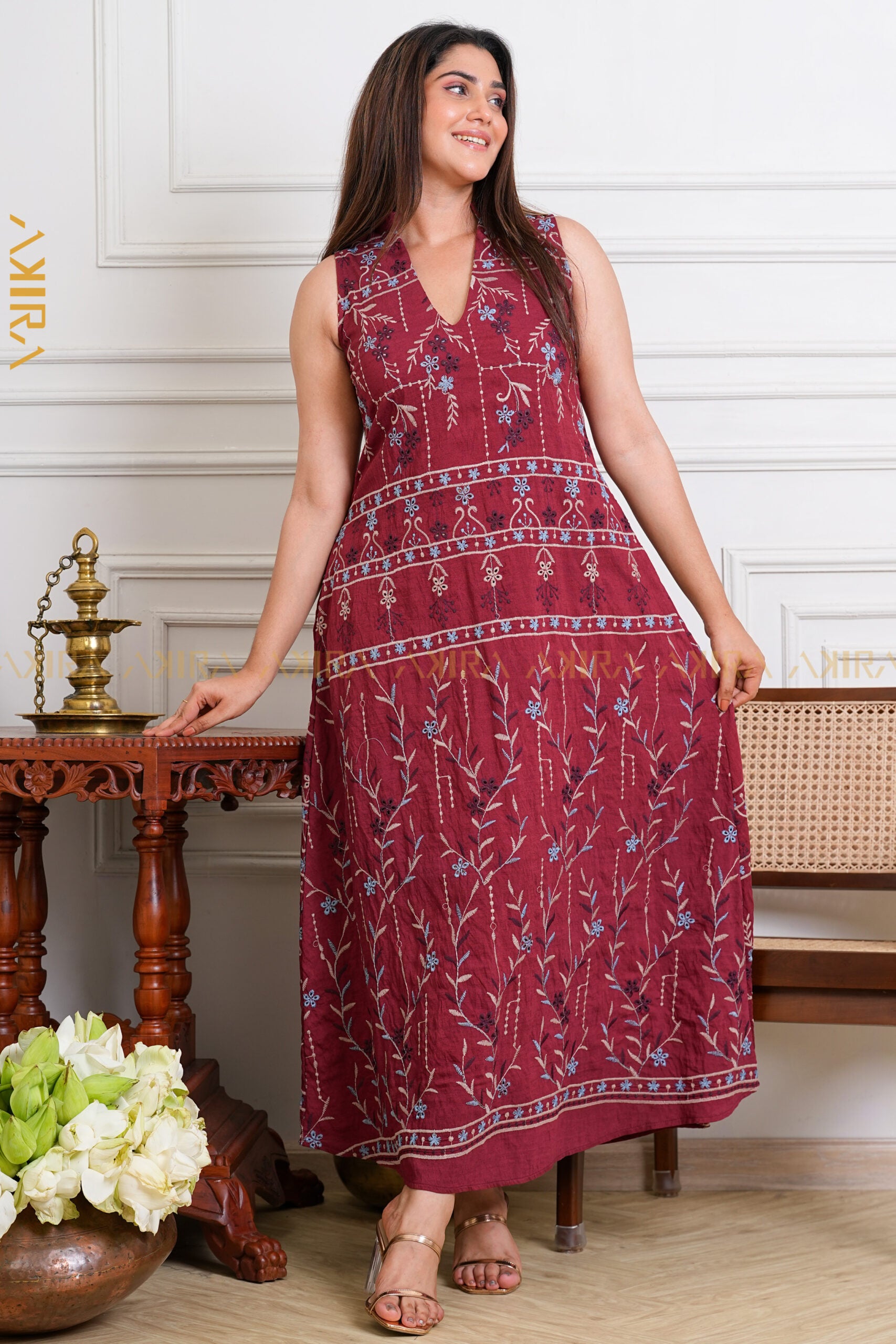 Elizabeth Elegant Dress | Kaftan, Bohemian Dress, Floral Dress, Boho Maxi Dress