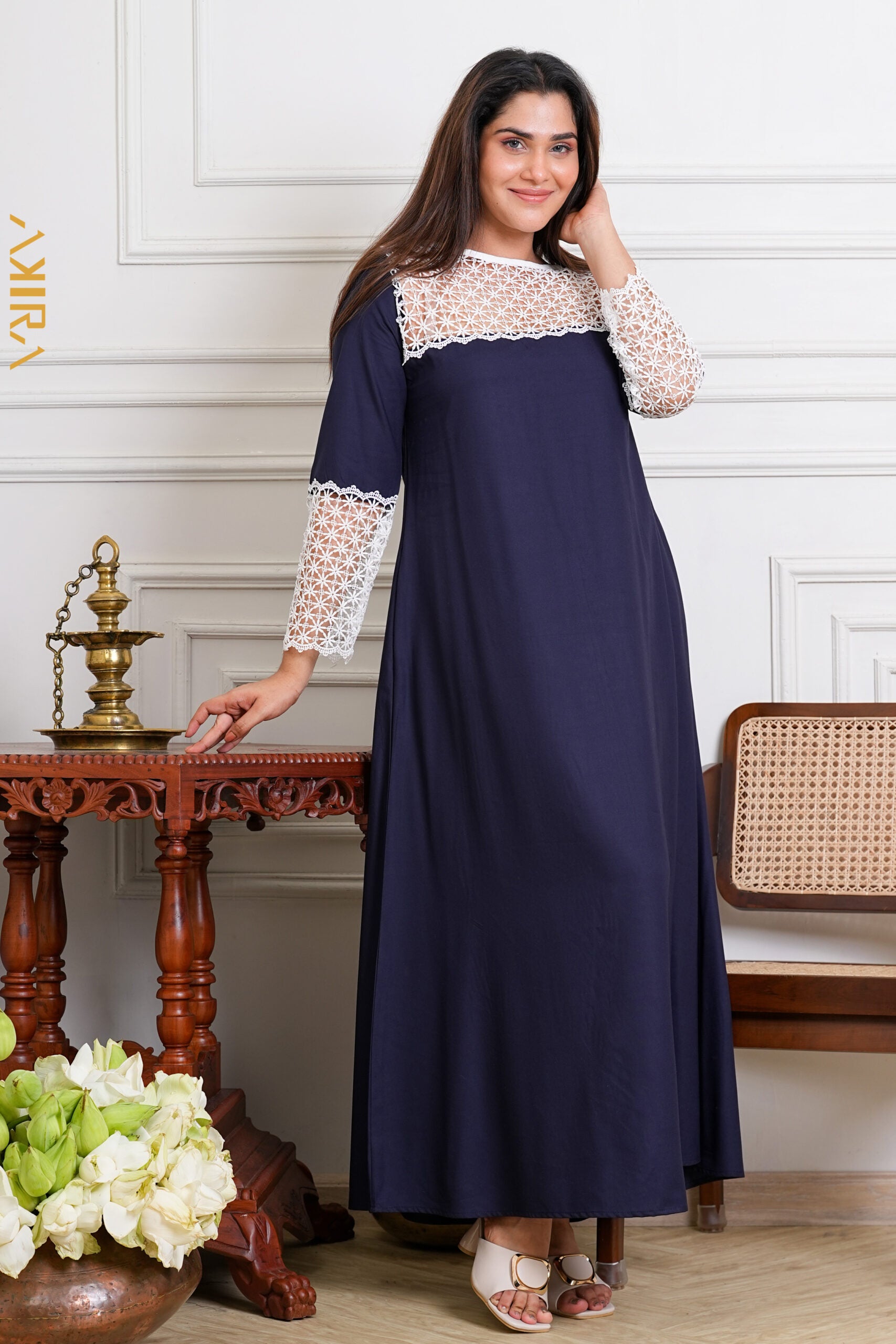 Spring Lilac Detail Dress | Kaftan, Bohemian Dress, Floral Dress, Boho Maxi Dress