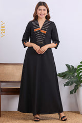 Dark Aqula Dress | Kaftan, Bohemian Dress, Floral Dress, Boho Maxi Dress