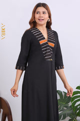 Dark Aqula Dress | Kaftan, Bohemian Dress, Floral Dress, Boho Maxi Dress